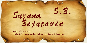Suzana Bejatović vizit kartica